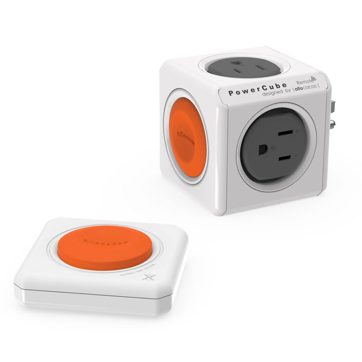 PowerCube-Cubic shaped 4 outlet plug with a switch-Original Remote