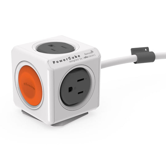 PowerCube-Cubic shaped 4 outlet plug with a switch-Original Remote